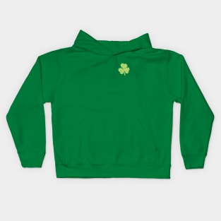 Small Green Crayon Shamrock for St Patricks Day Kids Hoodie